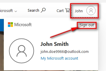 icrosoft account: Sign off and secure log out